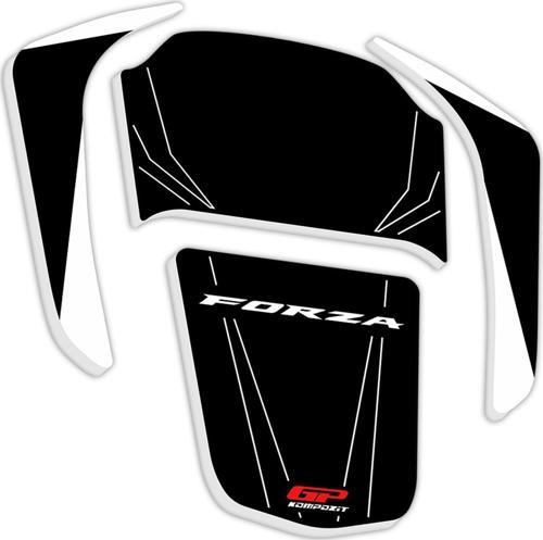 Honda Forza 250 2018-2023 Uyumlu Tank Pad Seti Siyah-Beyaz