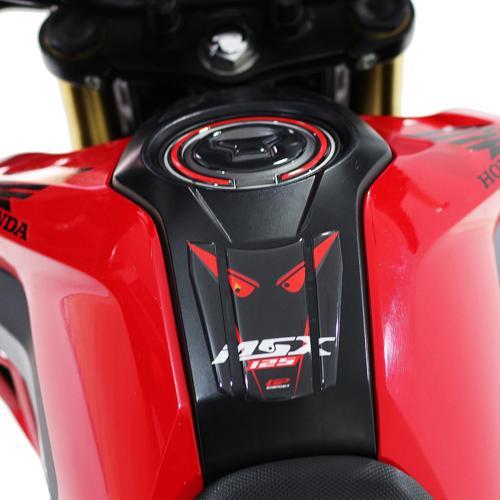 Honda MSX125 2012-2018 Uyumlu Tank Pad Seti Siyah-Kırmızı
