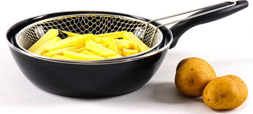Alev Emaye Telli Wok Kızartma Tavası 26 Cm