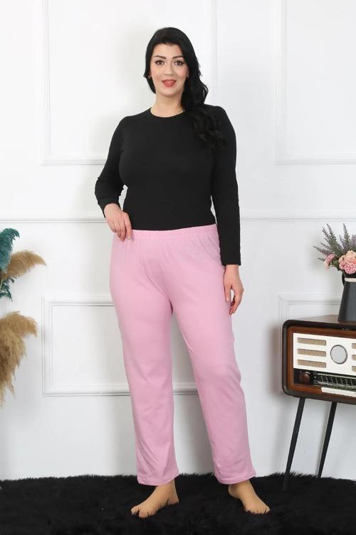 Kadın Büyük Beden Pembe Tek Alt Pijama