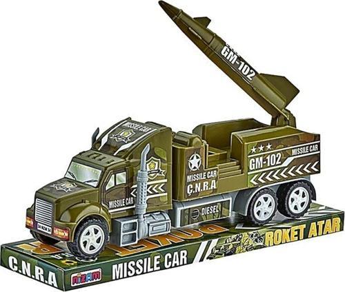 Missile Car Oyuncak Füze Fırlatma Aracı Askeri Roket Atar Tırı
