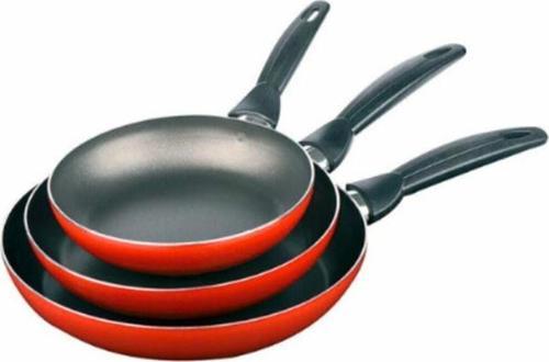 Xx-61 12229 Kırmızı 3'Lü Tava Seti Kırmızı