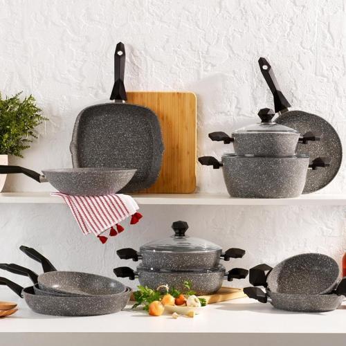 Cory Yanmaz Yapışmaz Kare Grill Tava 28 Cm-Gri