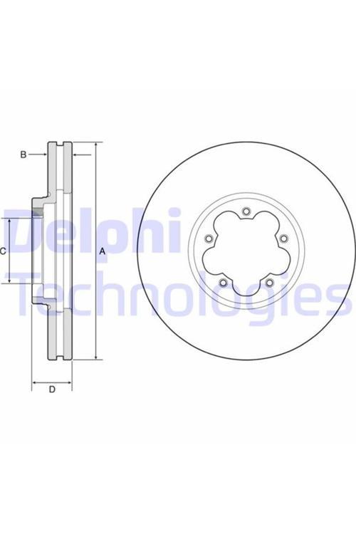Ön Fren Aynası Transit V363-Tourneo Custom 2.2 Tdci 13 > Tek Teker 308X33X93.1X55X5Dlxhavalı