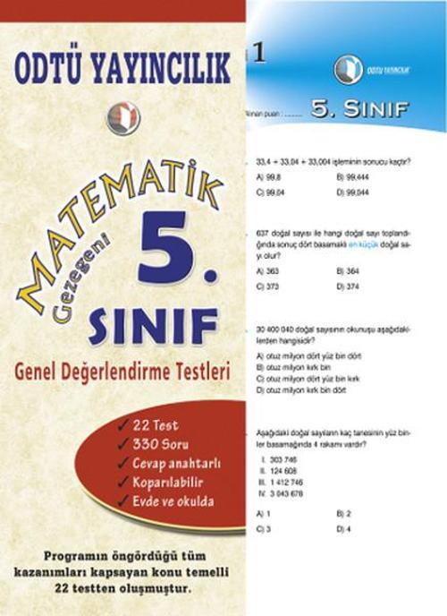 Matematik Gezegeni 5. Sınıf - Genel Değerlendirme Testleri