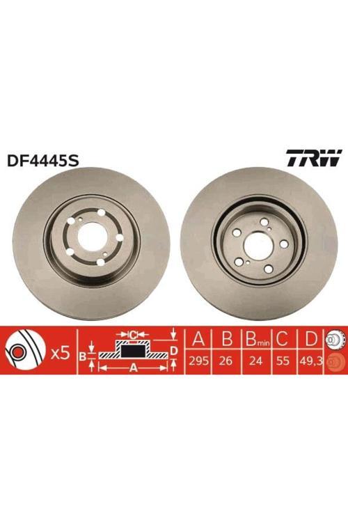 Ön Fren Aynası Adet Avensıs 2.4-2.0D-4D 03>Corolla Verso 1.8-2.0D-4D 04> 295X26X5Dlxhavalı