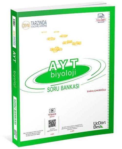 Üçdörtbeş Yayınları Ayt Biyoloji Konu Özetli Soru Bankası