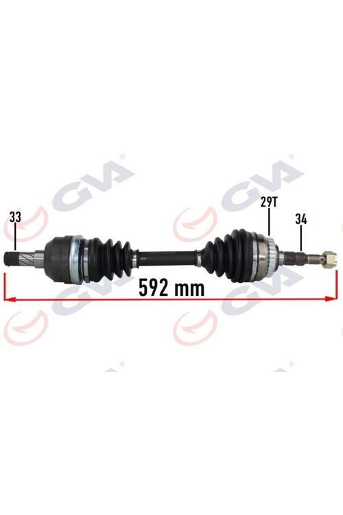 Komple Aks Sol Vectra A 1.8-2.0 88-95 -Astra F 92-98 -Calıbra A 89-97 Abs Li 29Diş 592Mm 3741