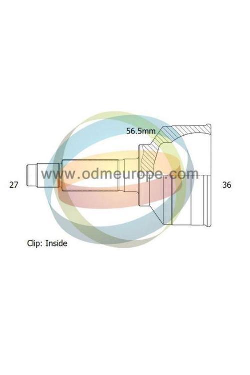 Aks Kafası Dış Primastar 1.9 8V Dci 2001- M/At A:27 C:56,5 B:34 H:93 L:63,9