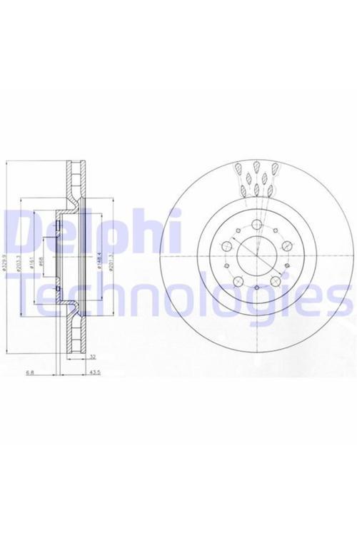 Ön Fren Aynası Volvo S60 2.5T Awd 384 2003-2010 V70 Iı 284 2003-2007 330X5Dl