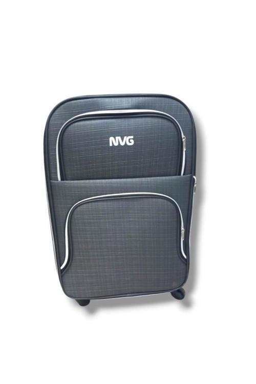 NVG 850-26 Havlu Kumaş 2 Teker Ekose Desen Büyük Boy Valiz