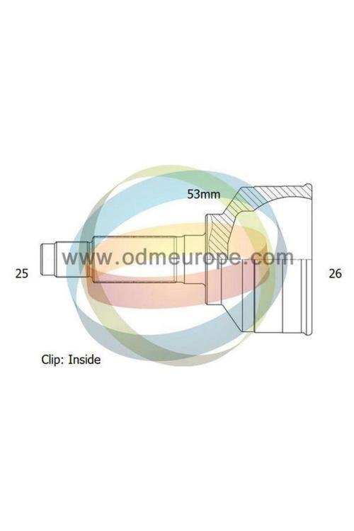 Aks Kafası Dış Tourneo (Connect) 1.8 16V 2003-2013 Mt A:25 C:53,1 B:26 H:94,1 L:64,7
