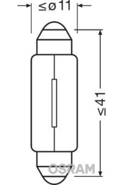 Tavan Ampul 12V 10W Sofit Uzun