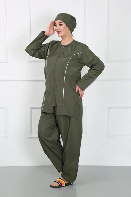 Büyük Beden Tesettür Büyük Mayo Haki