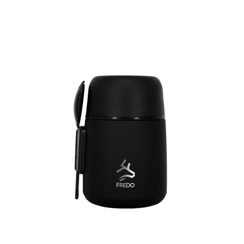 Duo Dine Bebek Siyah Mama Kabı & Yemek Saklama Termosu, Mug - 8 Saat Sıcak, 12 Saat Soğuk Tutma 500 ml