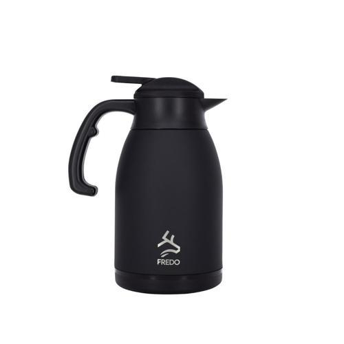 Big Therm 2 Lt Paslanmaz Çelik Siyah Çay Termosu, 24 Saat Soğuk, 12 Saat Sıcak Tutma