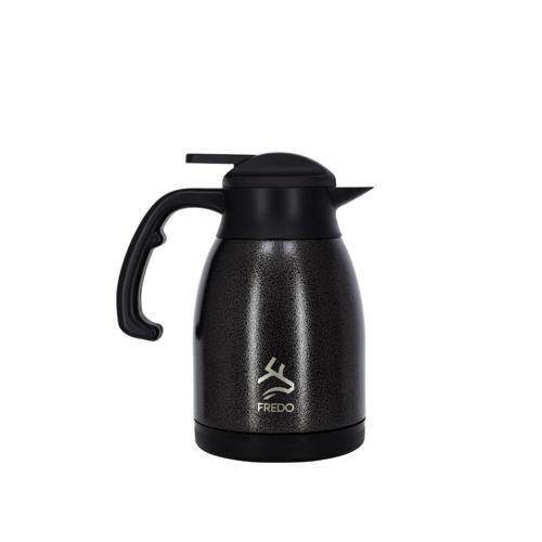 Big Therm 1.5 Lt Paslanmaz Çelik Benekli Siyah Çay Termosu, 24 Saat Soğuk, 12 Saat Sıcak Tutma