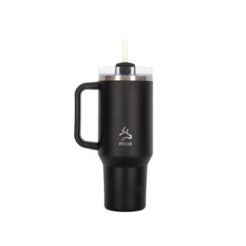 Sip Voyage Siyah Paslanmaz Çelik Pipetli Termos Bardak 900ml