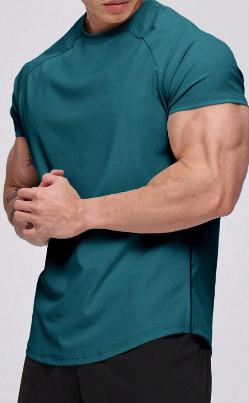 Erkek Running Sports Reglan Oval Kesim Penye T-shirt