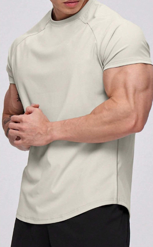 Erkek Running Sports Reglan Oval Kesim Penye T-shirt