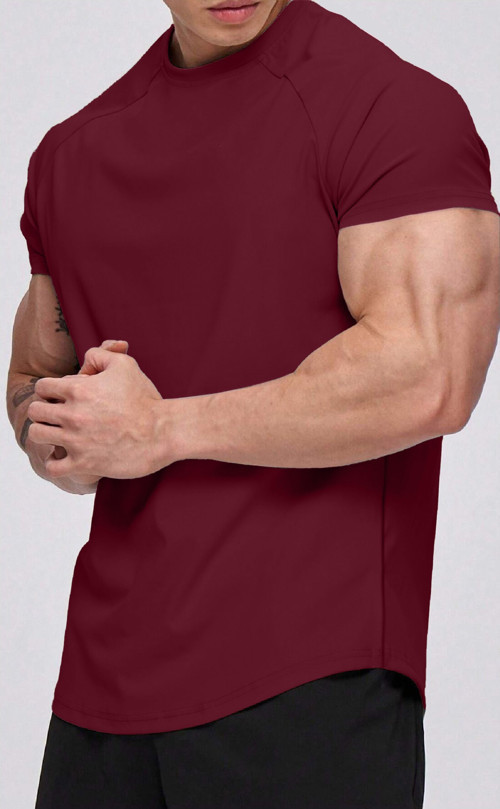Erkek Running Sports Reglan Oval Kesim Penye T-shirt