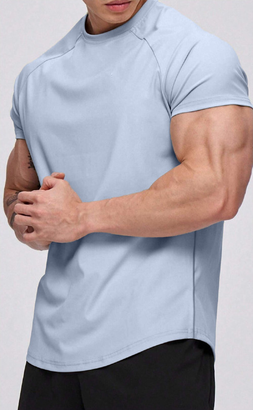 Erkek Running Sports Reglan Oval Kesim Penye T-shirt