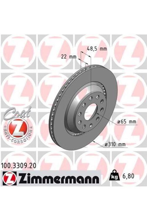 Arka Fren Aynası Golf V-Vı-Passat 07/05>Varıant 05>Eos 06>A3 03>Scırocco 08> 310X22X9Dlxhavalı