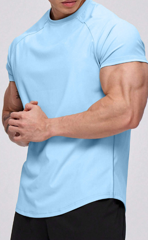 Erkek Running Sports Reglan Oval Kesim Penye T-shirt