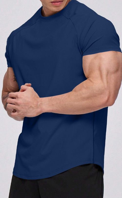 Erkek Running Sports Reglan Oval Kesim Penye T-shirt