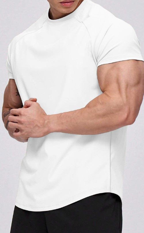 Erkek Running Sports Reglan Oval Kesim Penye T-shirt