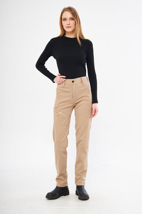 Kadın İçi Polarlı Tactical Outdoor Su Geçirmez Softshell Pantolon