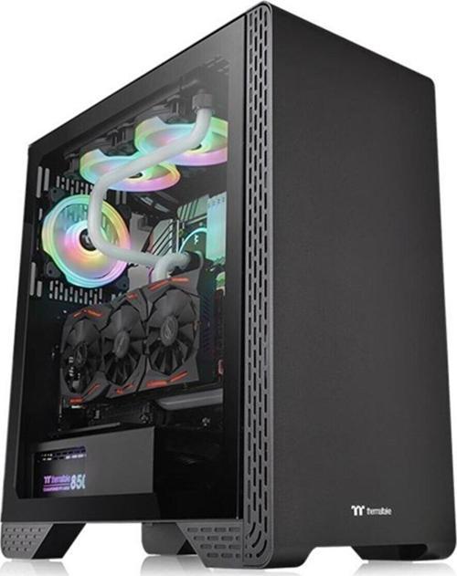 S300 Siyah Tempered Glass Mid Tower Kasa (Boş Bilgisayar Kasası)