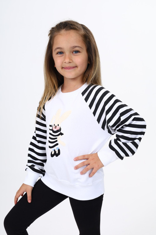 Toontoy Kız Çocuk Nakışlı Sweatshirt