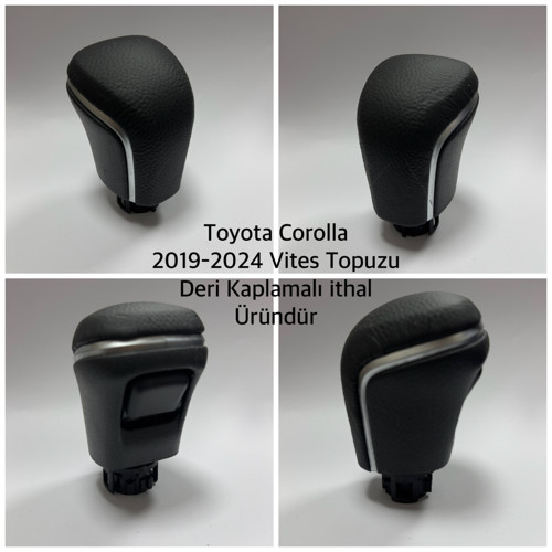 Toyota Corolla Camry Otomatik Vites Topuzu Siyah 2019-2024 DERİ KAPLAMALI