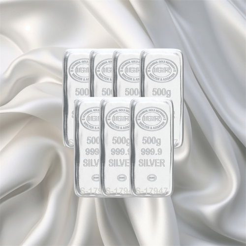 7 Adet 500 Gr İar Gümüş Külçe