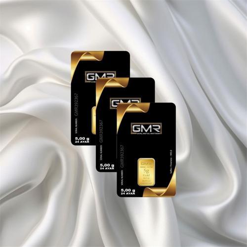 3 Adet 5 Gr 24 Ayar Gmr Gram Altın