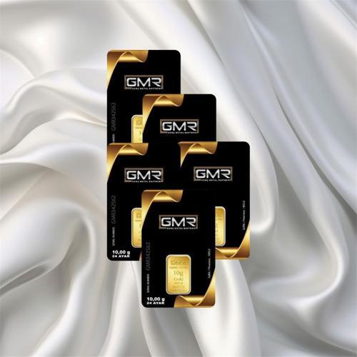 5 Adet 10 Gr 24 Ayar Gmr Gram Altın