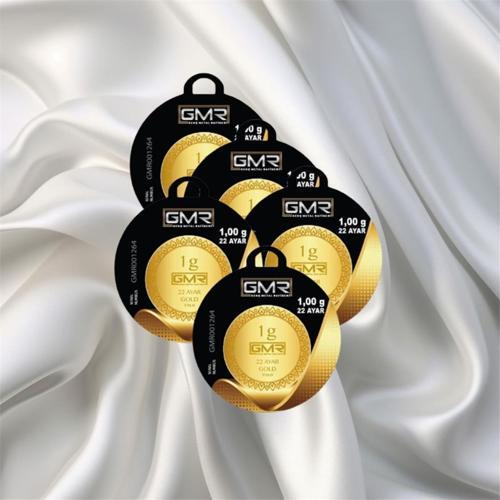 5 Adet 1 Gr 22 Ayar Gmr Gram Altın