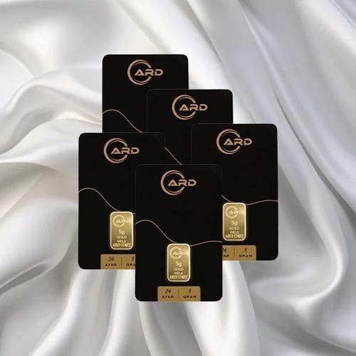 5 Adet 5 Gr 24 Ayar Ard Gram Altın