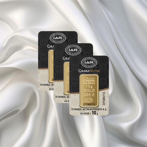3 ADET 10 GR 24 AYAR İAR GRAM ALTIN