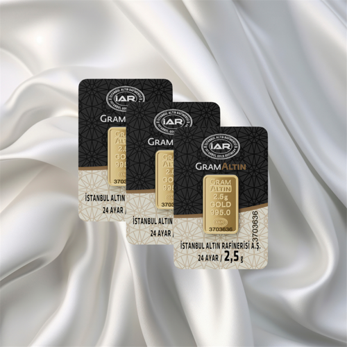 3 ADET 2.5 GR 24 AYAR İAR GRAM ALTIN