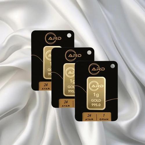 3 Adet 1 Gr 24 Ayar Ard Gram Altın