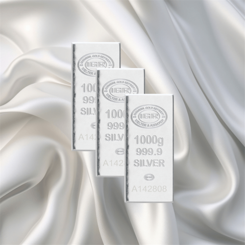 3 Adet 1000 Gr İar Gümüş Külçe