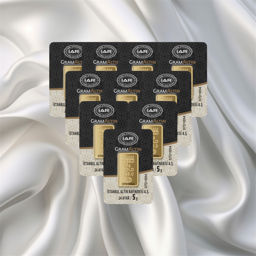 10 ADET 5 GR 24 AYAR İAR GRAM ALTIN