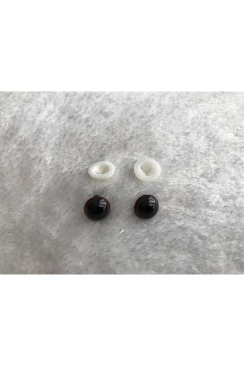 Amigurumi Vidalı Renkli Göz - Kahverengi - 12 Mm