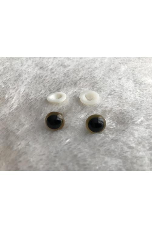 Amigurumi Vidalı Renkli Göz - Sarı - 12 Mm