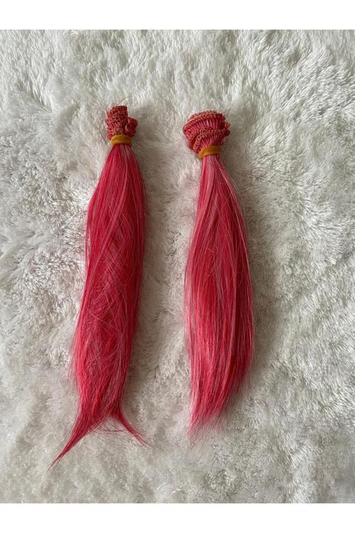 Amigurumi Sentetik Saç Oyuncak Bebek Saçı 20 Cm ( 2 Adet Fiyatı ) Kırmızı