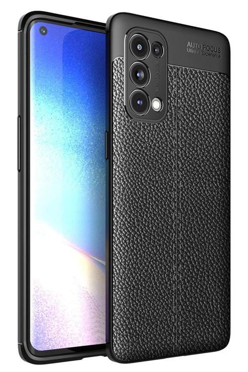 Oppo Reno 5 Pro Kılıf Auto Focus Kapak - Siyah-(5796)