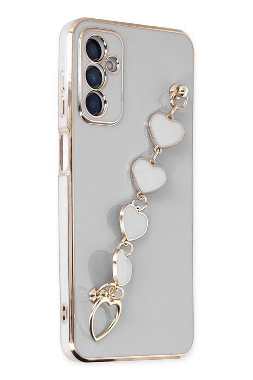 Samsung Galaxy A14 4G Kılıf Esila Silikon - Beyaz-(5796)