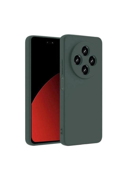 Xiaomi Redmi 14C Kılıf Nano içi Kadife Silikon - Koyu Yeşil-(5796)